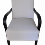 Art deco white armchair, circa 1920s