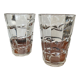 Pair of vintage vases in molded glass paste 70s