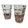 Pair of vintage vases in molded glass paste 70s