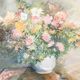 Tableau aquarelle au grand bouquet