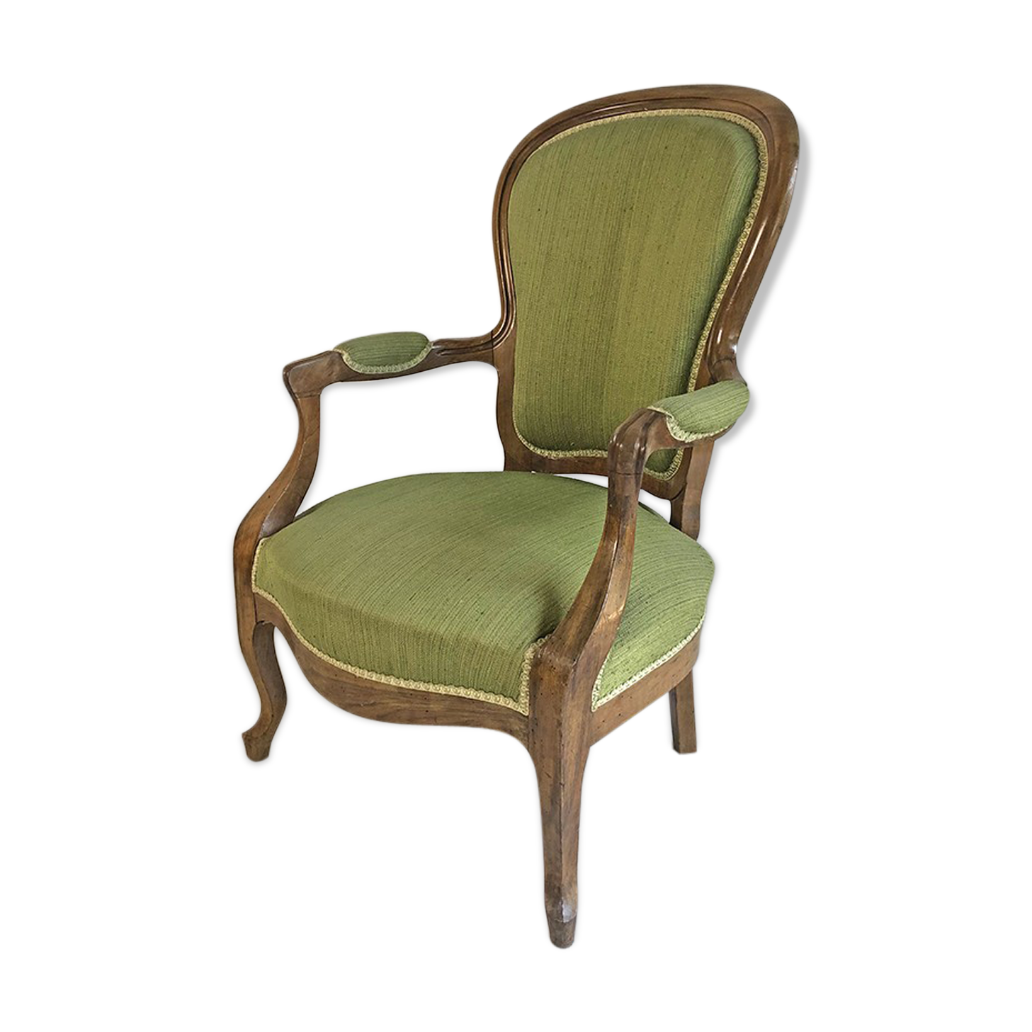 Green Voltaire armchair 19th century