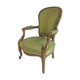 Green Voltaire armchair 19th century
