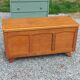 Vintage 1950s oak chest with compass feet