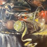 Painting "Still life with lemon" cf. Pieter Claesz by Yoram LUKOV (born in 1940)