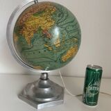J.Forest vintage glass globe 1950 world map - 37 cm