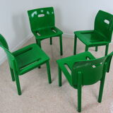Stackable Chairs K 4870 Design Anna Castelli Ferrieri for Kartell Edition 1985 - - (Set of 4 Pcs)