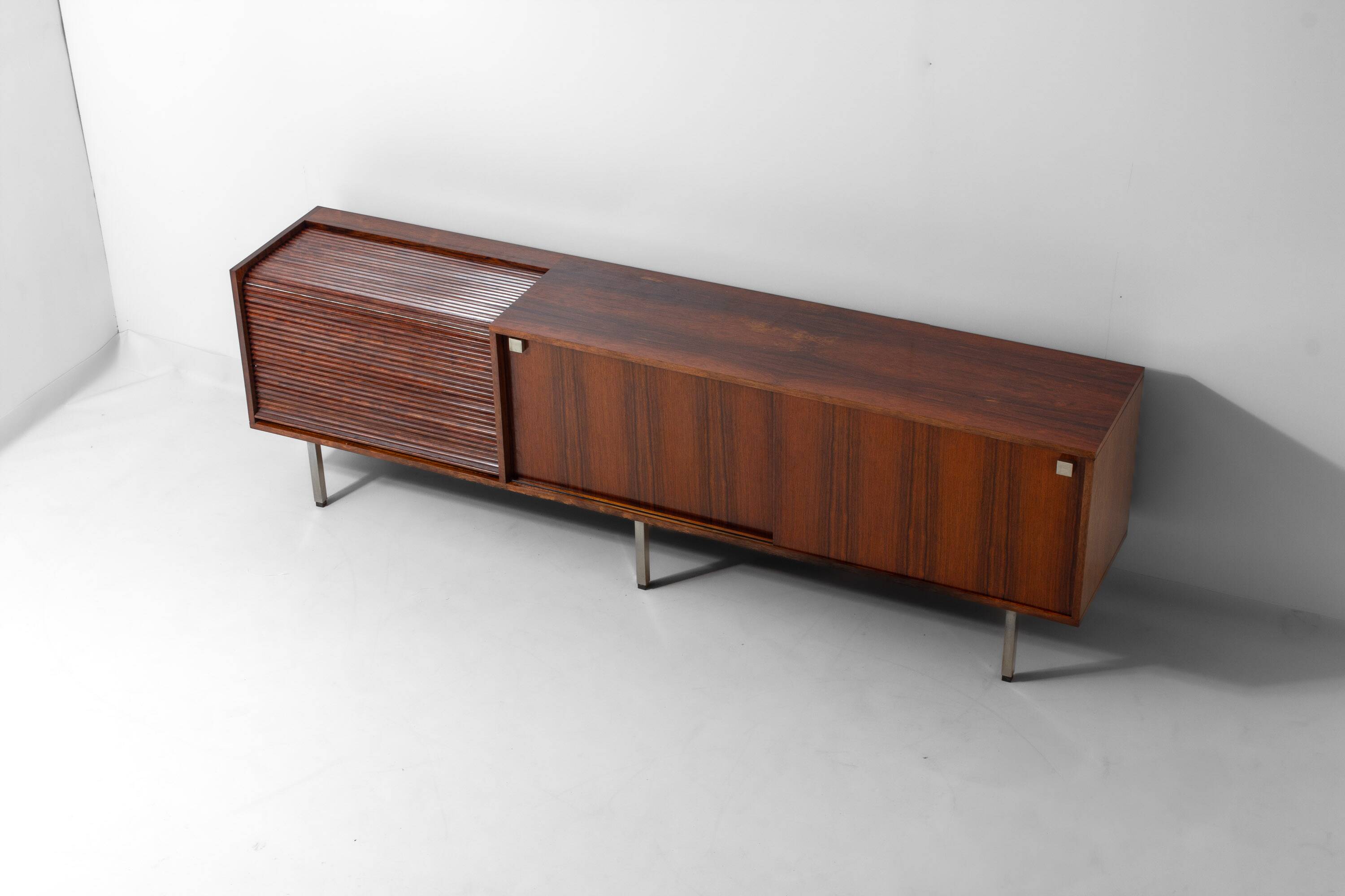 Rare mid-century sideboard bar unit in teak by Belform, 1960