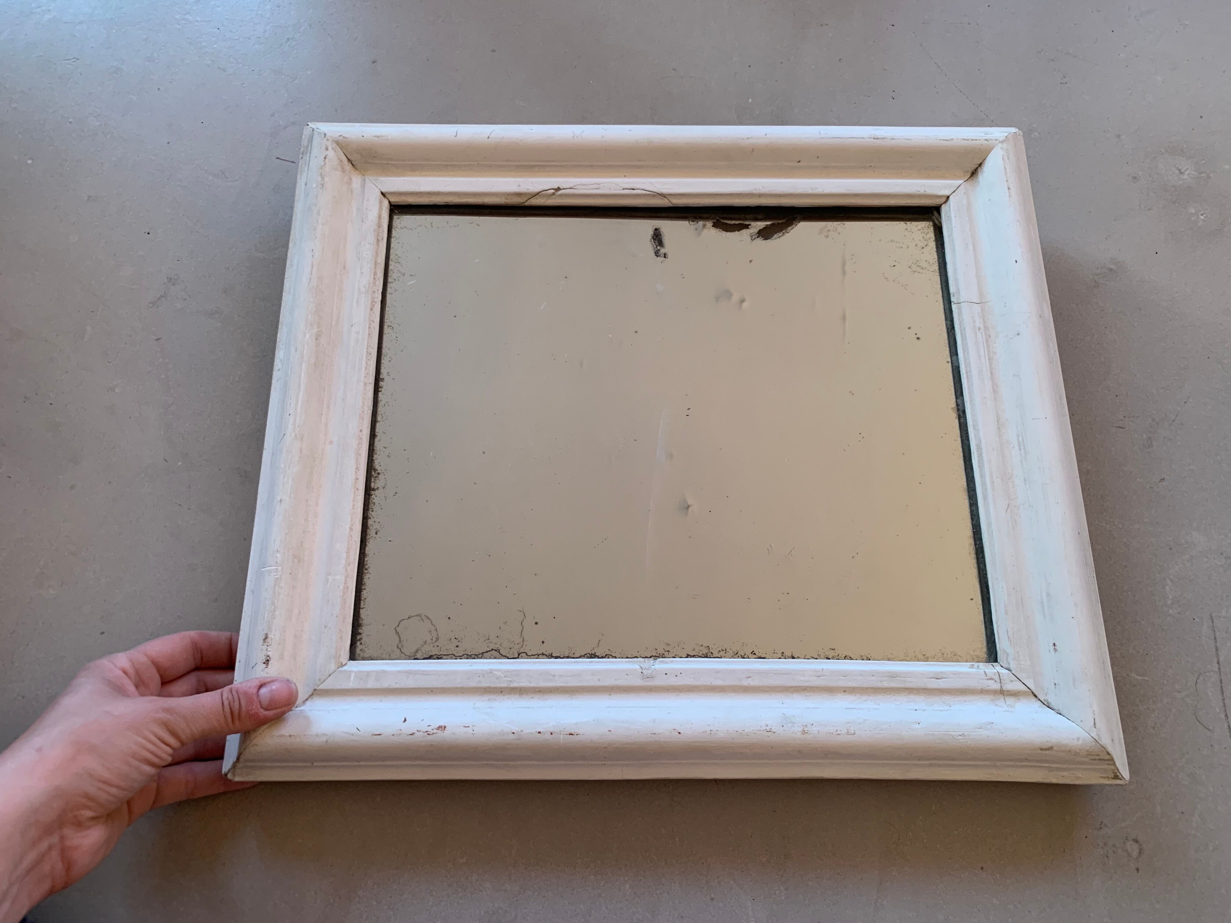 Old stitched mirror 43x37cm