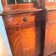 Glass-fronted mahogany bookcase – 1950s – 215 cm