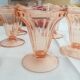 6 coupes à glace verre rose