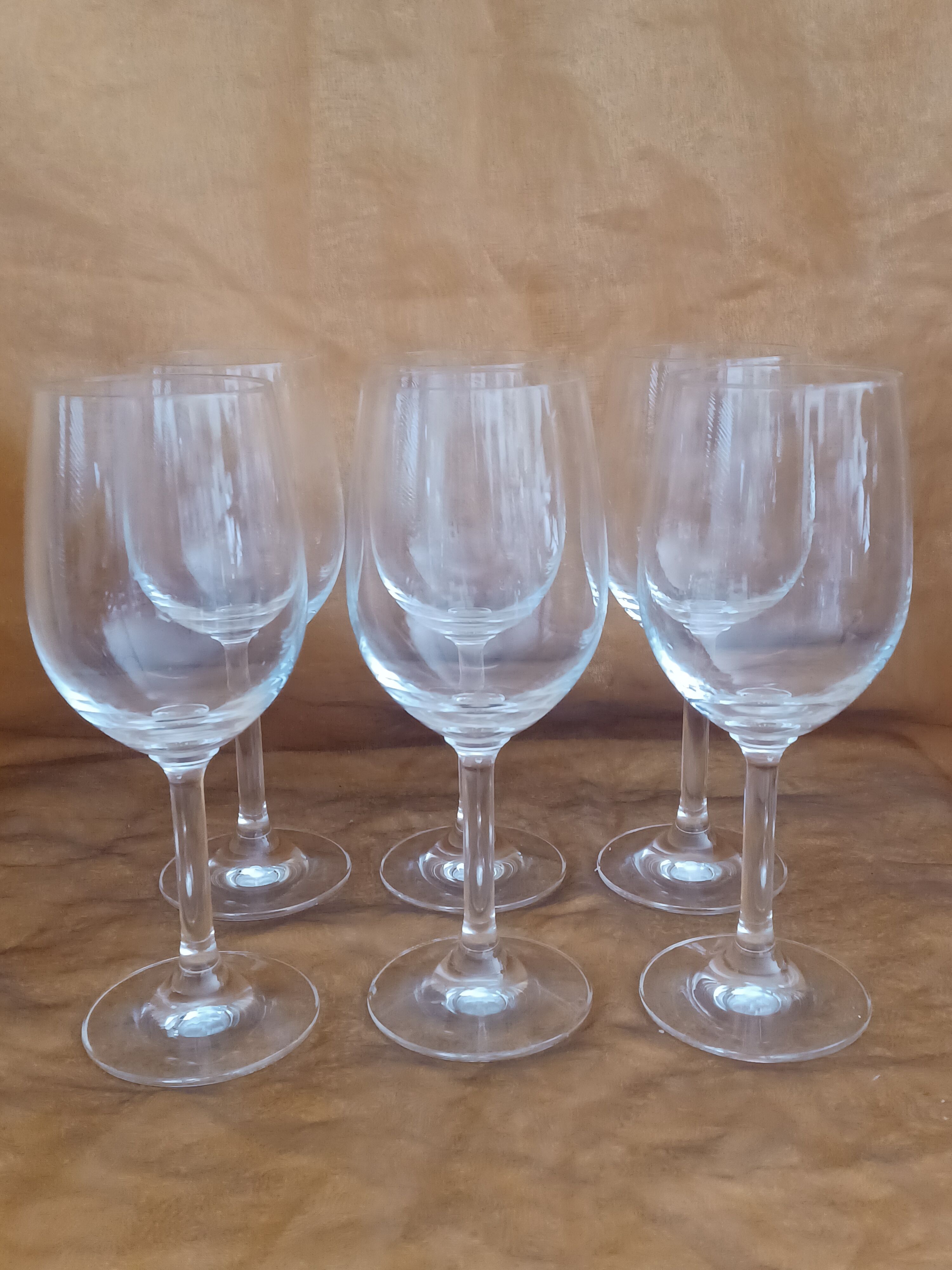 6 large crystal balloon glasses
