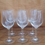 6 large crystal balloon glasses