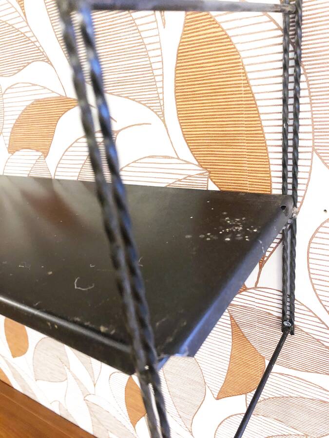 Wall-mounted metal shelf, 1960