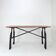 Industrial Bistro Table in Wood and Wrought Iron -