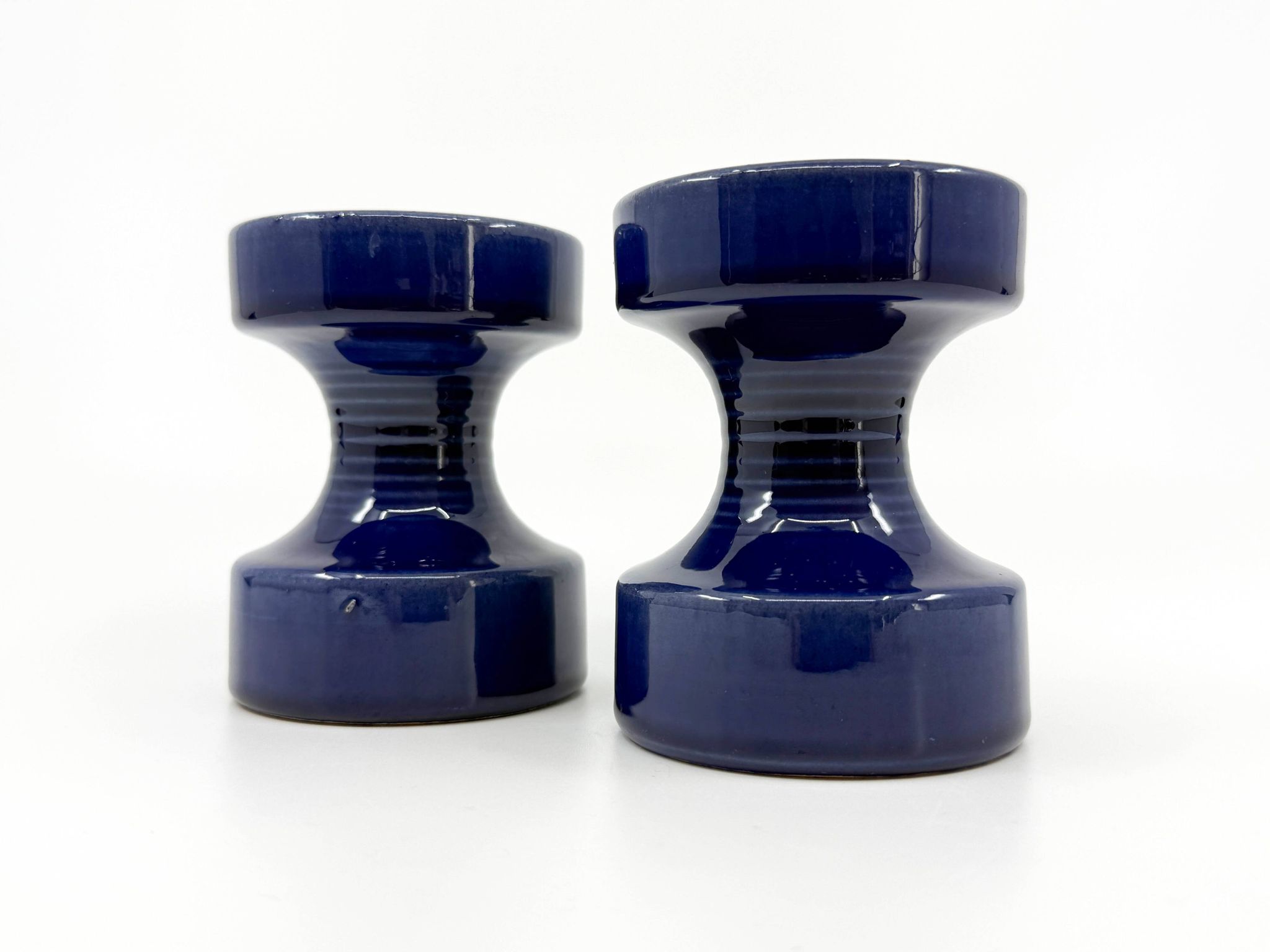 2 bougeoirs en céramique Steuler • Design Cari Zalloni • Circa 60-70