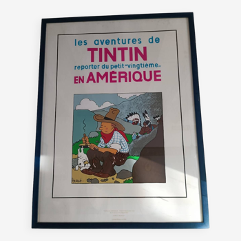 Hergé - Tintin in America - cover screen printing