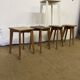 Série de 5 tabourets d'atelier en bois vintage