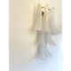 Contemporary Frosted “Selle” Murano Glass Wall Sconce in Mazzega Style