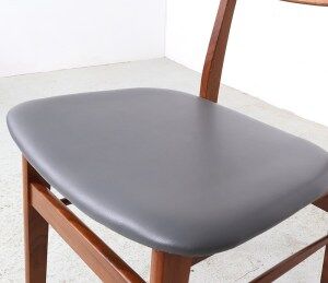 Farstrup teak wooden chairs with new skai, 1960s