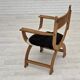 1960s, Danish armchair, completely reupholstered, furniture cowhide, oak.