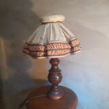 Turned wood lamp and lampshade 1930 fabrics and gallon