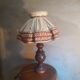 Turned wood lamp and lampshade 1930 fabrics and gallon