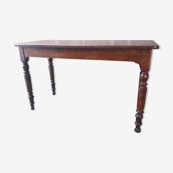 Table bistrot en bois pieds tournés 125 cm