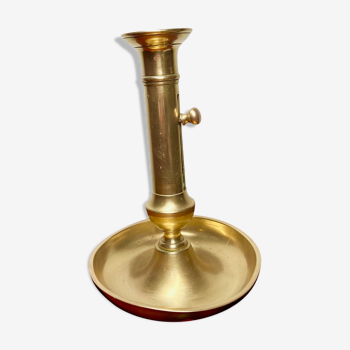 Solid brass push candle holder