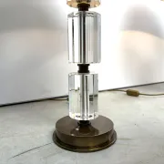 Pair of vintage lucite table lamps, 1980s