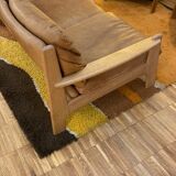 Danish sofa from the 70s in oak and buffalo leather