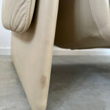 Vintage design sofa de sede ds-2011 in cream leather 2 places