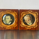 Paire de cadres en bois