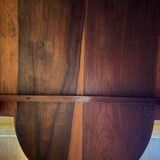 Console in rosewood and burl, early 20th century