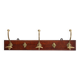 Art Nouveau coatrack in brass and oak, France ca. 1900