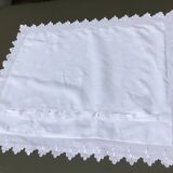 Pillowcase AB scalloped edge English embroidery tulips