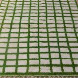 Moroccan Berber rug with reverse checkered pattern in green