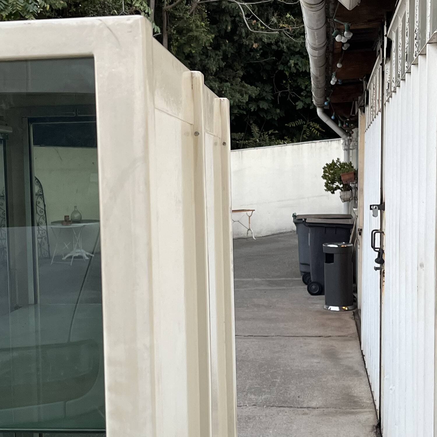 Old glass medical cabinet