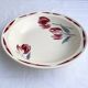 Antique shallow dish Badonviller tulip decoration