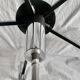 Large modernist chandelier in chromed metal and textured glass - 5 arms