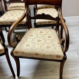 Set of six chairs and two armchairs from the Charles X period