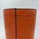 Orange Leather Waste Paper Basket in the Style of a Saddler, in the Taste of Hermès, Ann