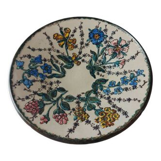 Old plate / dish, glazed ceramics, steffisburg thun switzerland