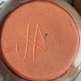 Jean Fradin vase in glazed terracotta