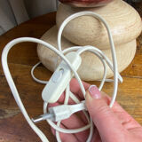 Pebble table lamp, adjustable shade, François Chatain