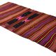 Kilim Oushak vintage striped pink and brown handmade 310 x 158 cm