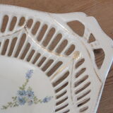 Set of 2 openwork bins or porcelain baskets circa 1920-1930