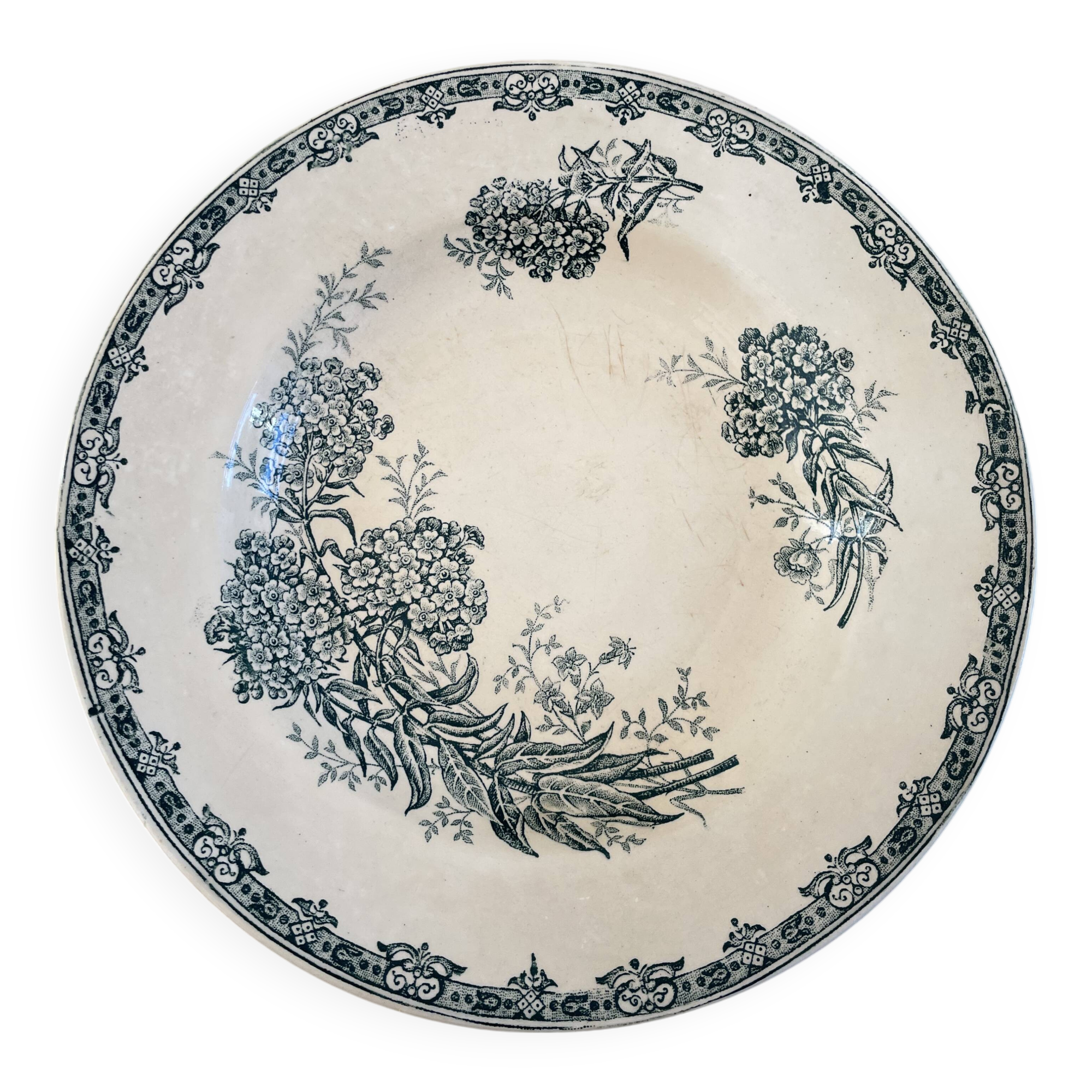 St Amand ironstone deep plate, Daisy model