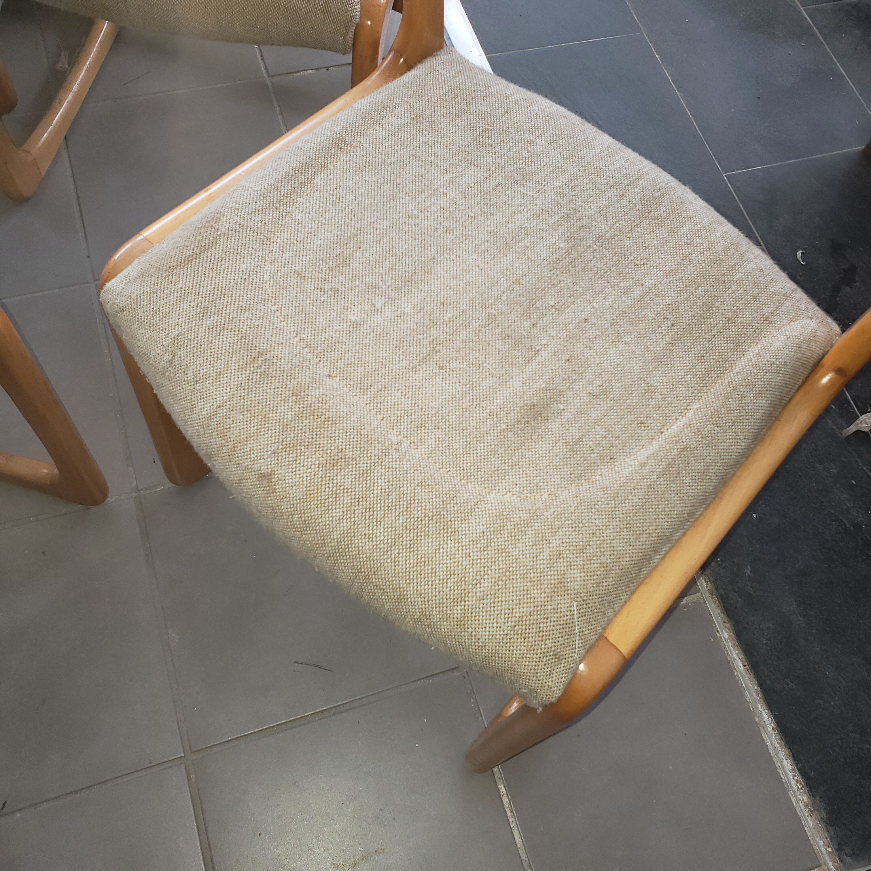 Lot de chaises traineau baumann ensemble de 4