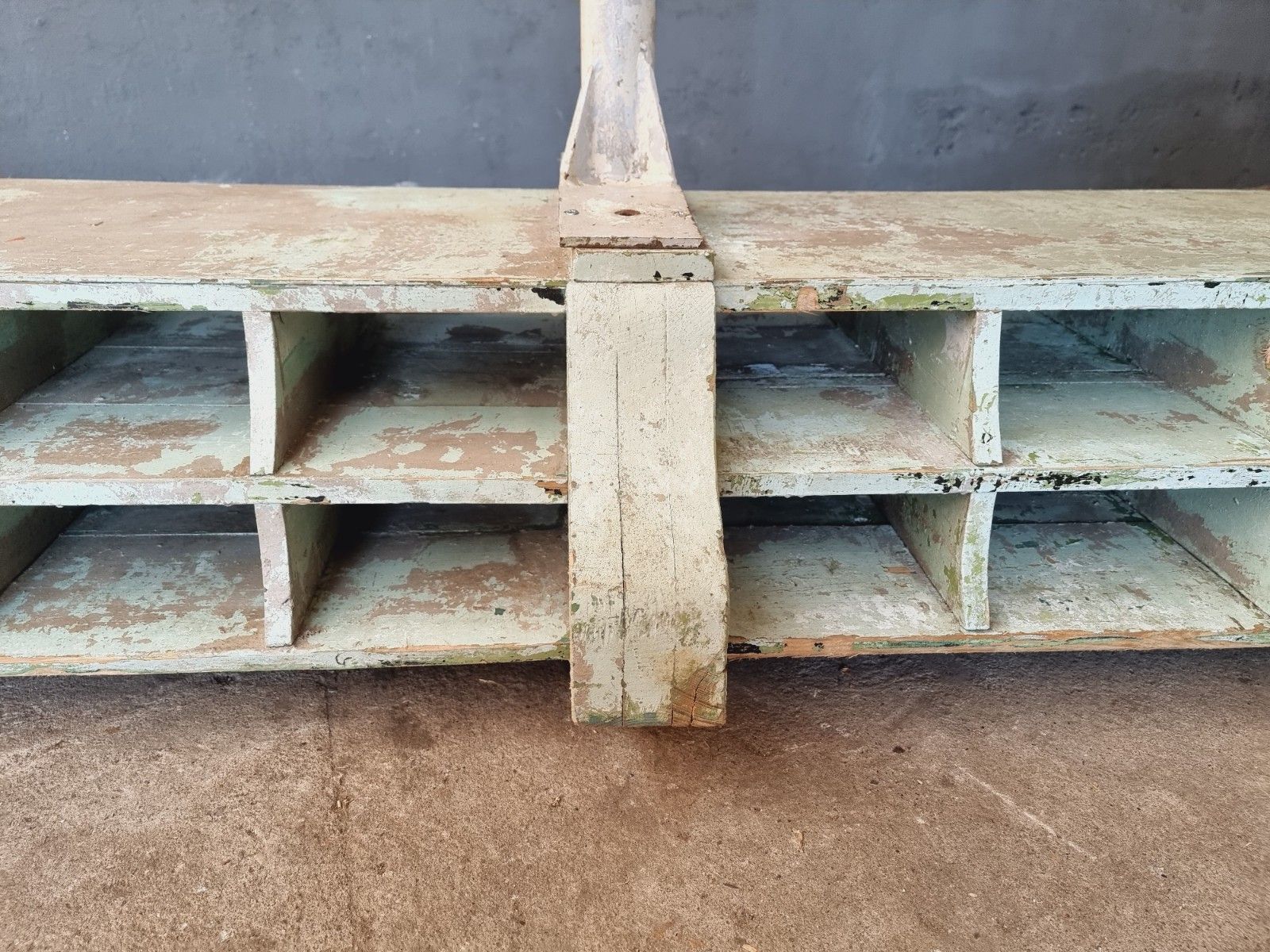 Old industrial coat rack, wardrobe rack XXXL