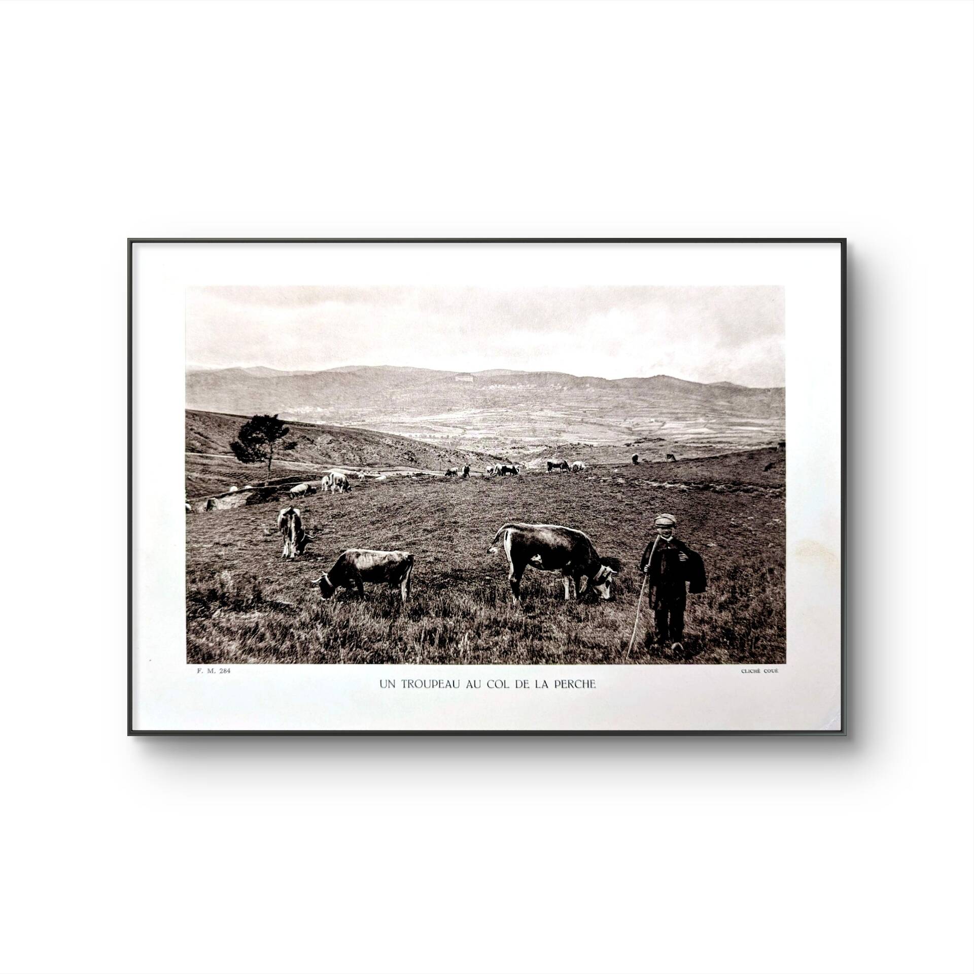 Col de la Perche, Pyrénées-Orientales, photo print from 1937.